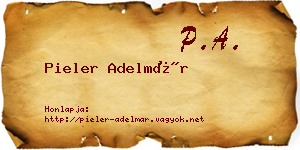 Pieler Adelmár névjegykártya